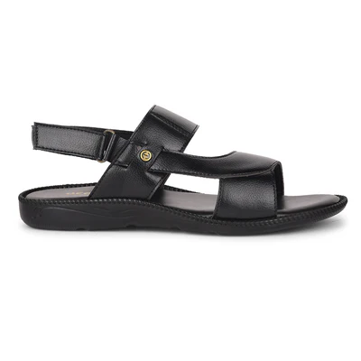 Healers Black Casual Sandal For Men VCL-103 By Liberty